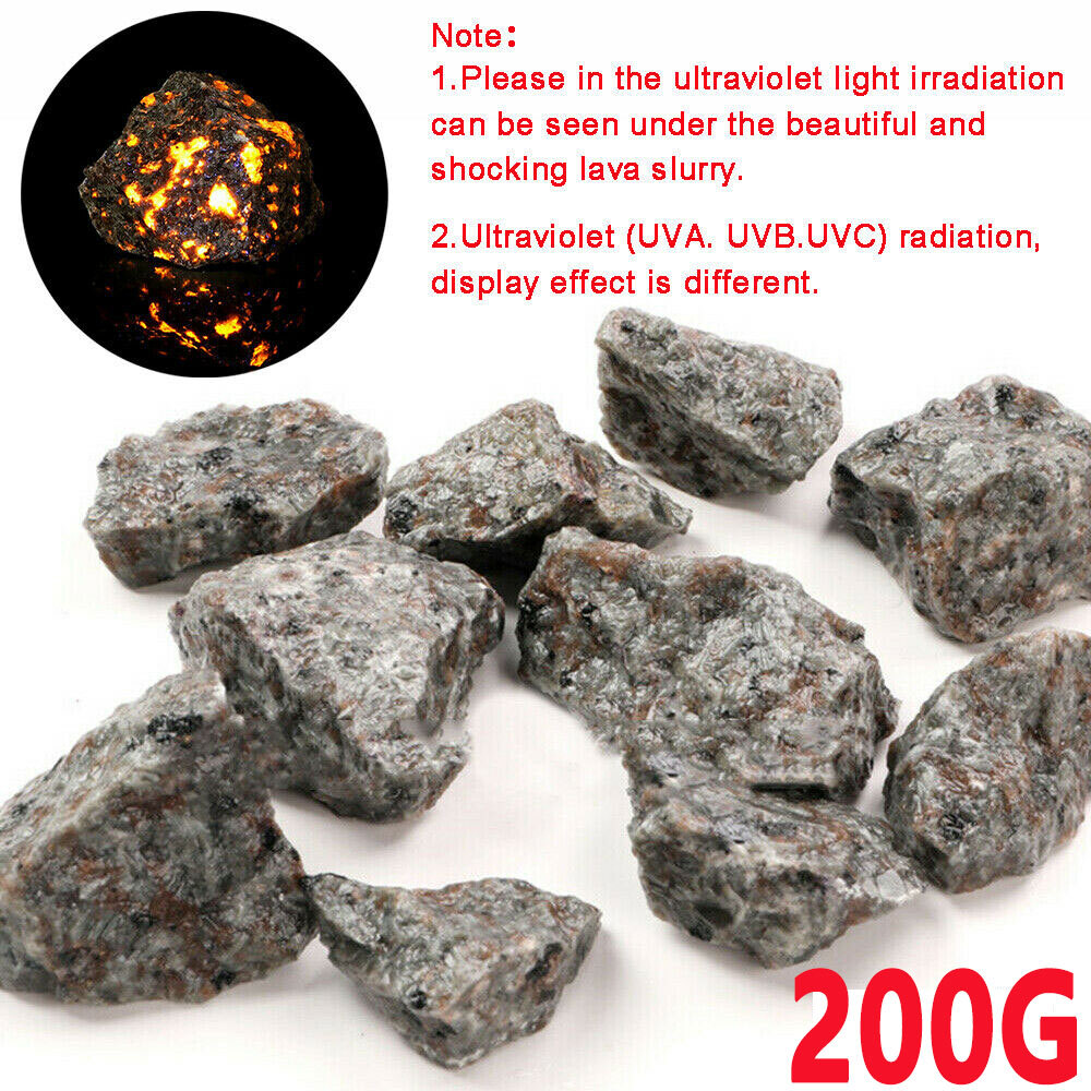 Rare 300g Natural Raw Rough Yooperlite Flame Fire Stone Mineral Crystal Rocks
