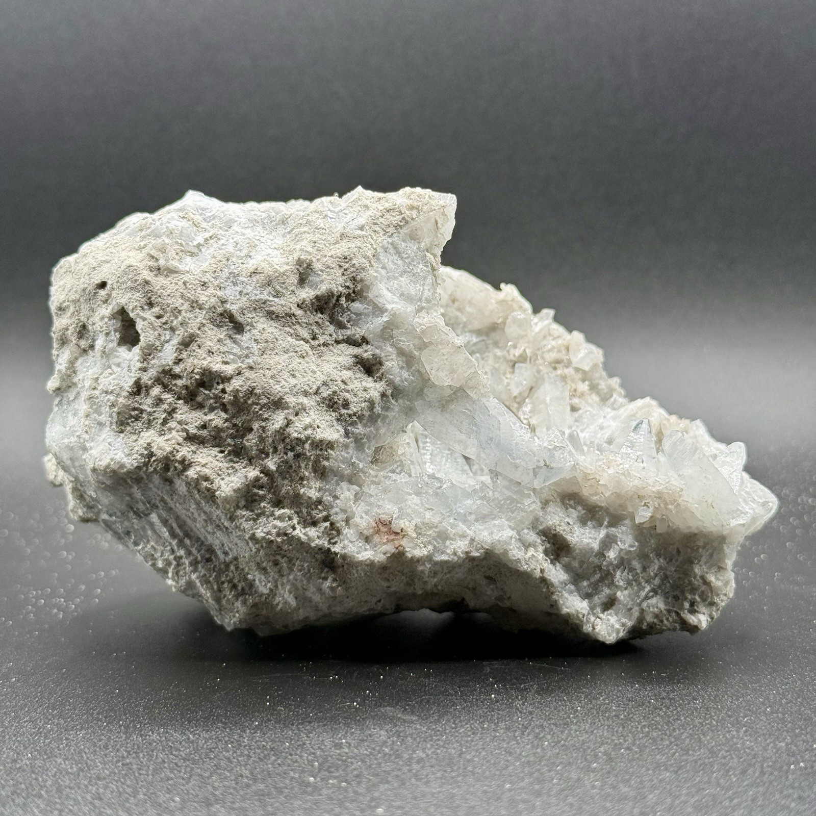 Ultra-light Blue Celestine Geode Crystal – Rare – Display Specimen