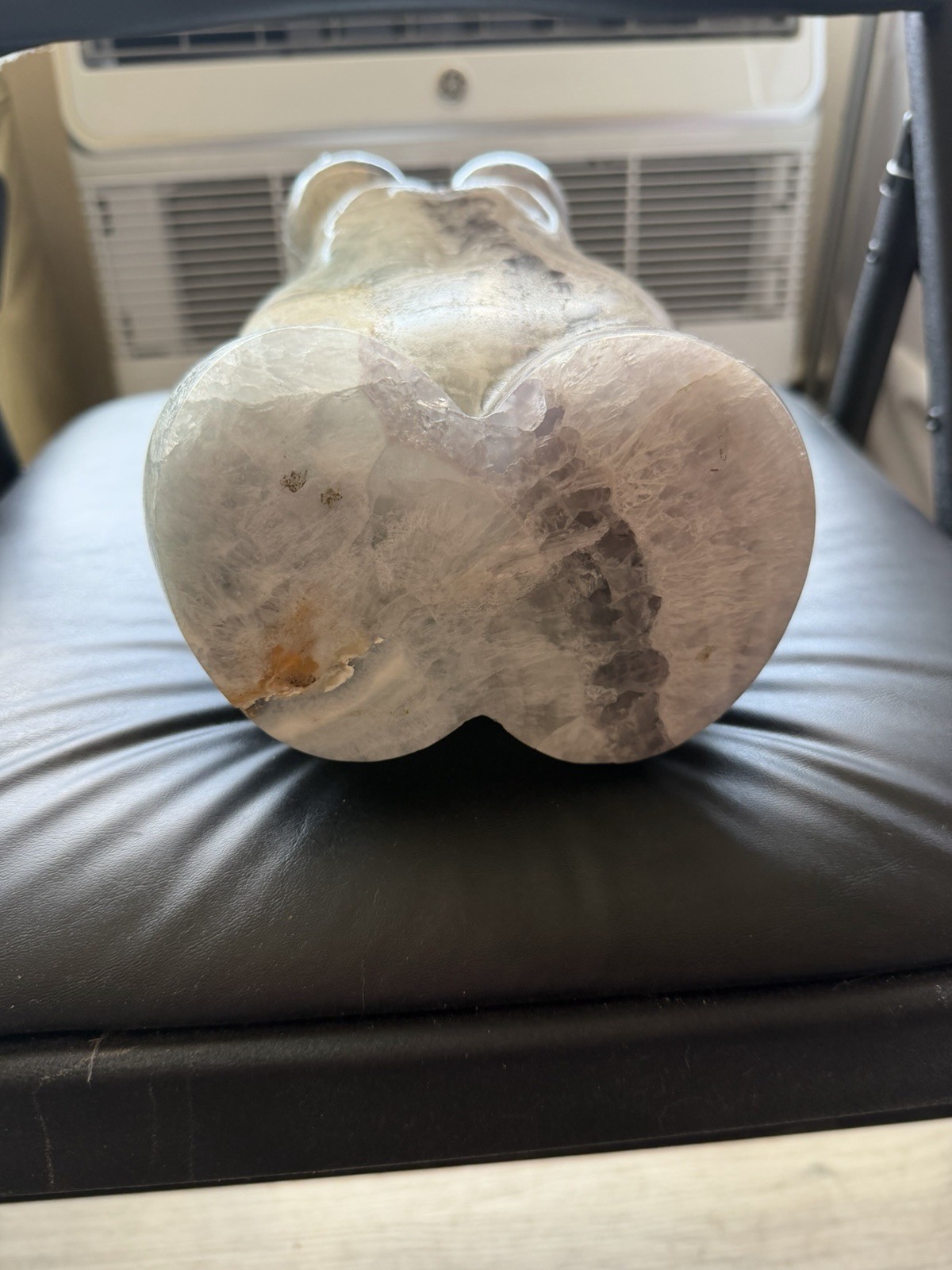 Large 22 lb Natural Fluorite Goddess Torso Crystal Carving Sculpture 9.75kg