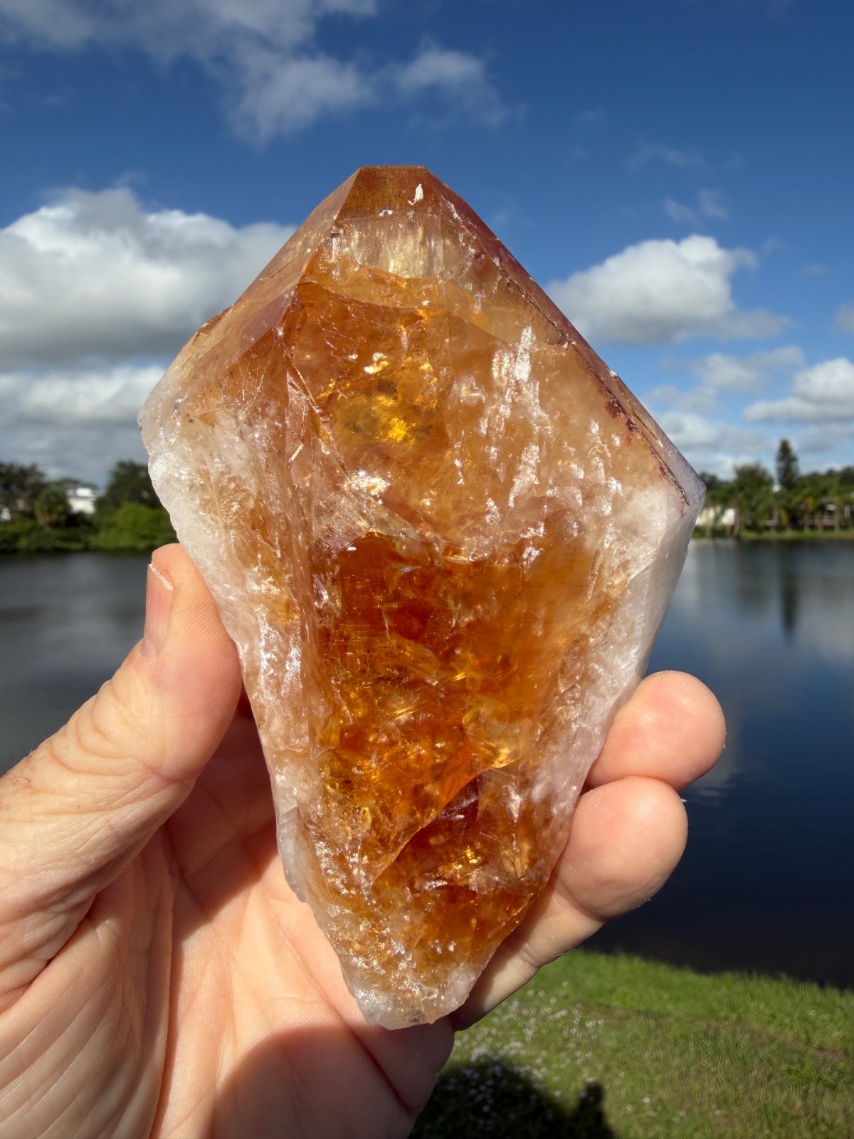 XL Citrine Point – Healing Crystal 5″x 4.5″ for Energy & Wellness 5″