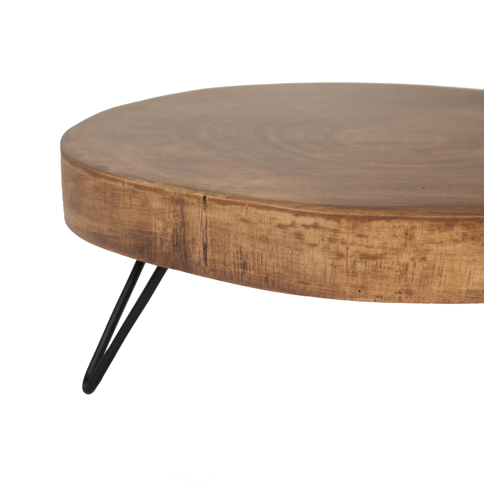 Decorative Paulownia Wood Pedestal, Dark Brown
