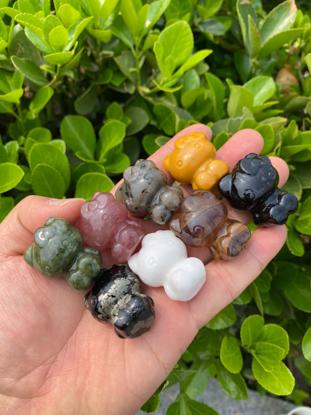 5PCS Natural Mixed Cat skull Carved Quartz Reiki Hallowmas Crystal gift Decor