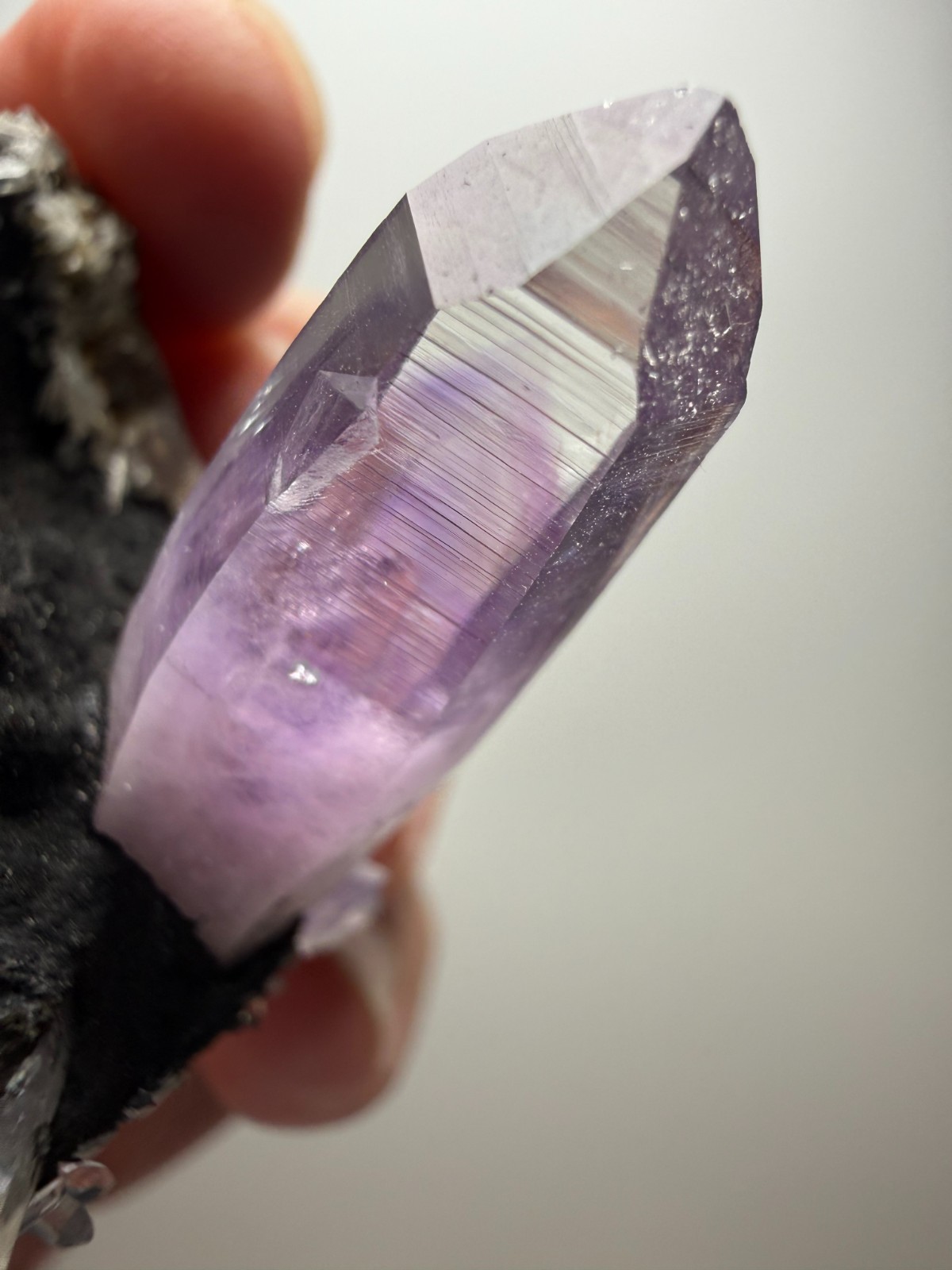 Beautiful 3cm Amethyst crystal w/phantom on Matrix- Guerrero, Mexico