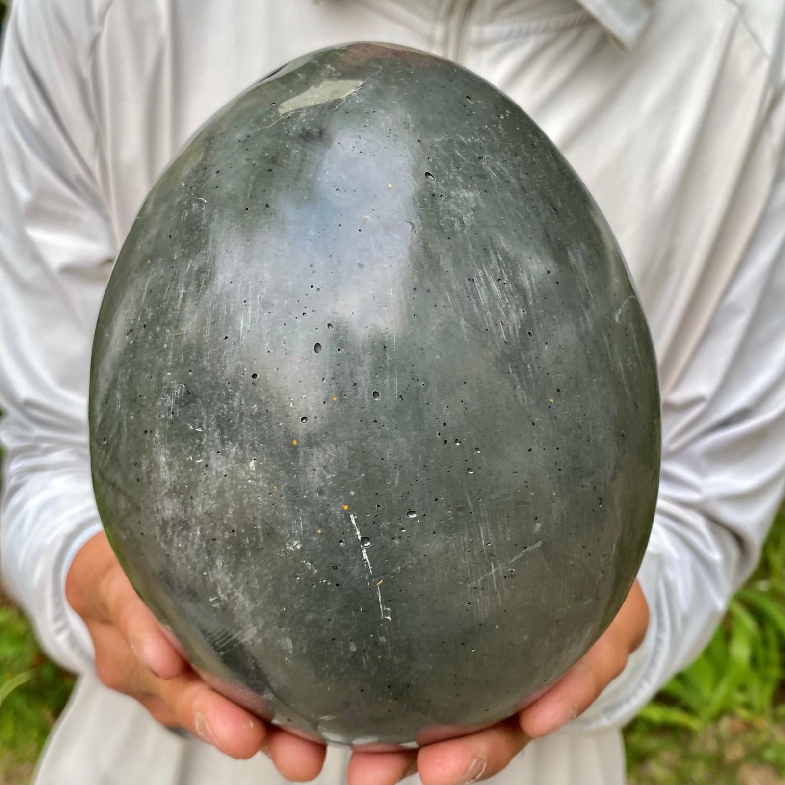 5.7LB Natural amethyst Dinosaur egg Quartz Crystal specimen healing