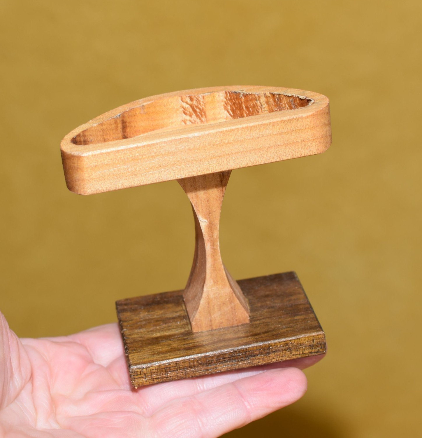 Stunning Polished Brazilian Agate End W/ Handmade Elegant Wood Display Stand