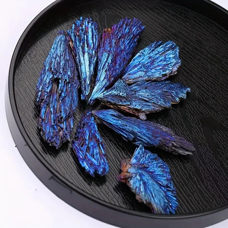 Natural Raw Rainbow Black Tourmaline Cluster Titanium Quartz Crystal Specimens