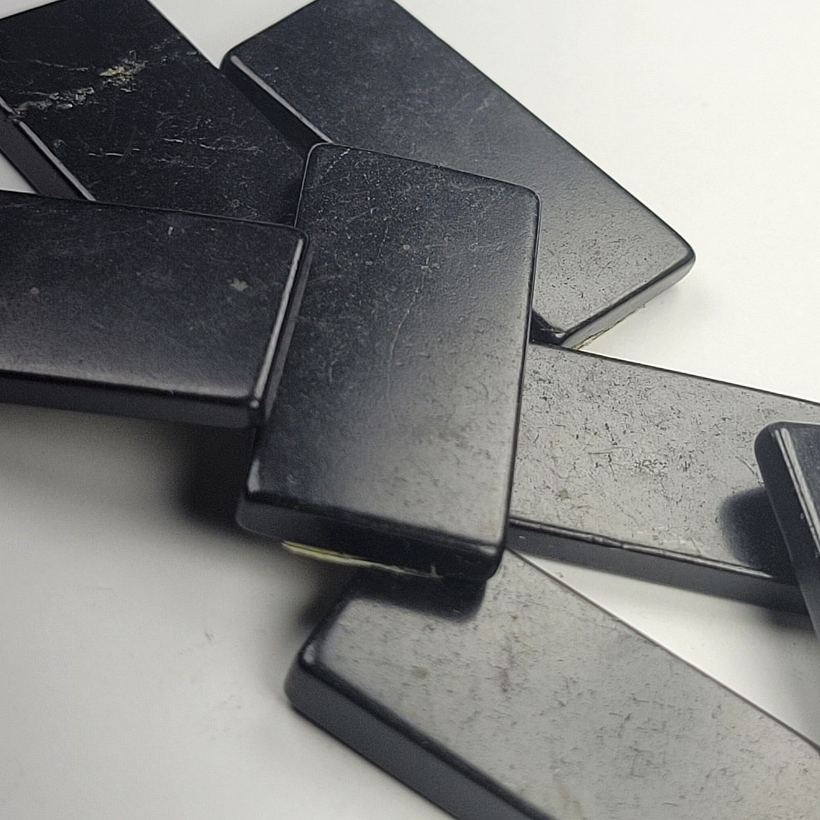 Shungite Stickers Polished 3 pk – 15×30 mm / 0.59″x1.18″ Phone protection plate