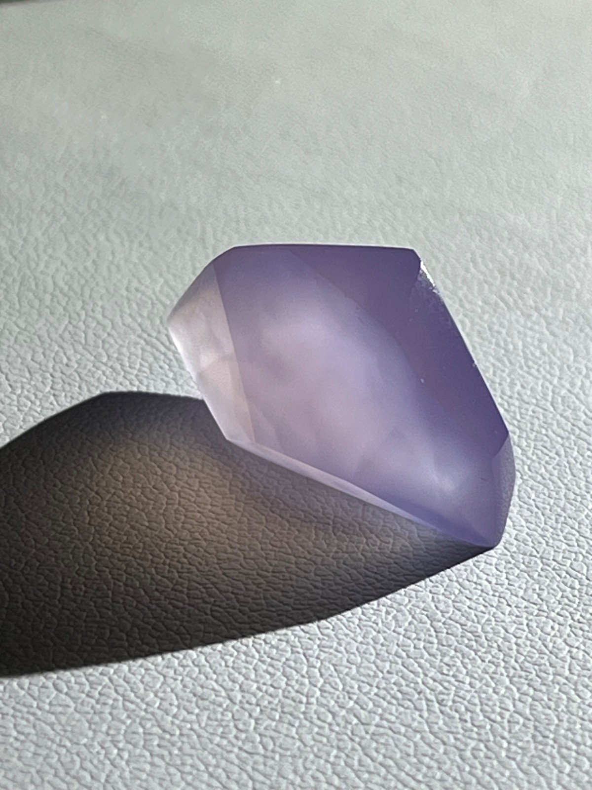 Purple chalcedony 27.05 ct One of Kind Geometric Pendant. Origin : Indonesia.
