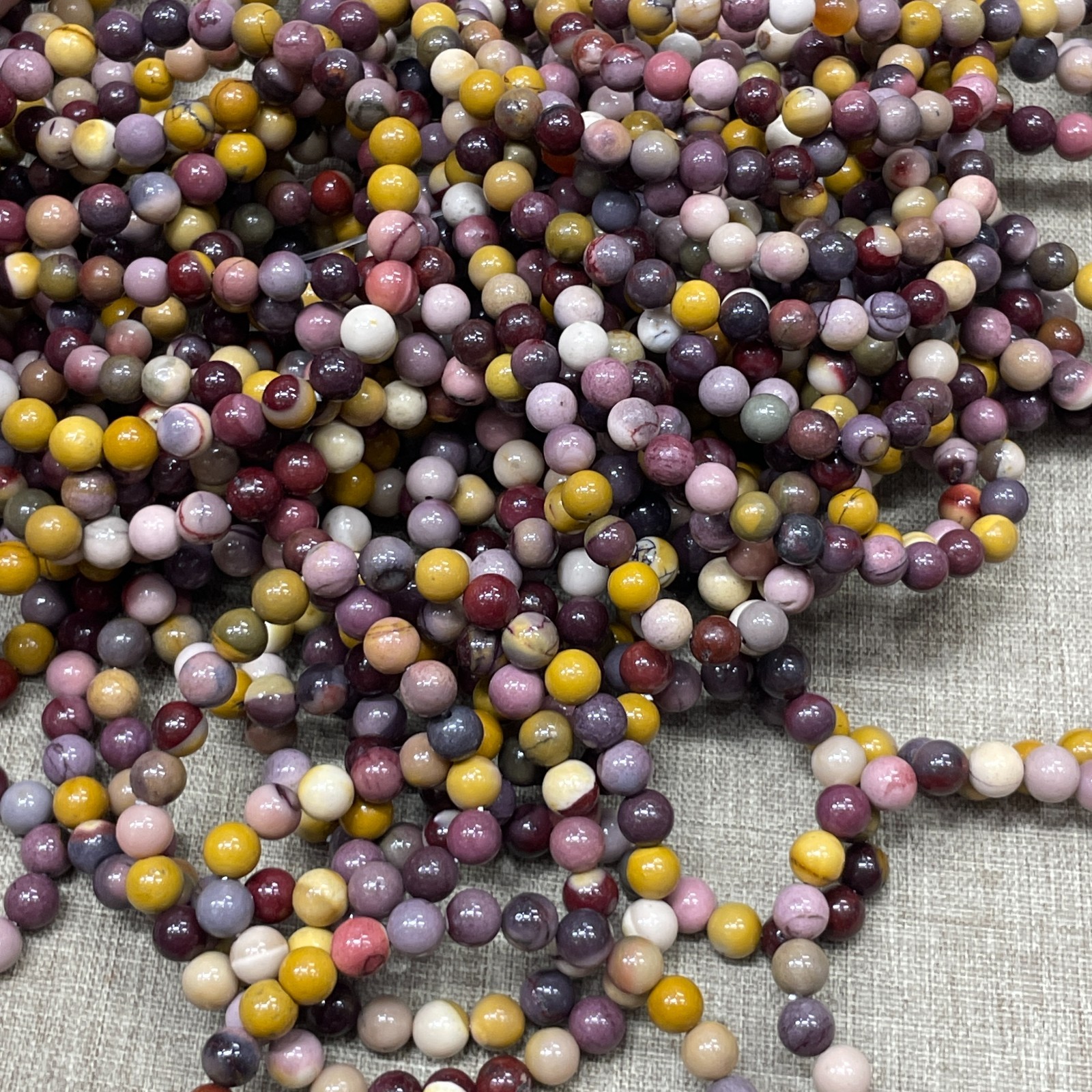 Wholesale 1 Pcs egg yolk Stone ball beads 6mm 7.5″ crystal Stretch Bracelet