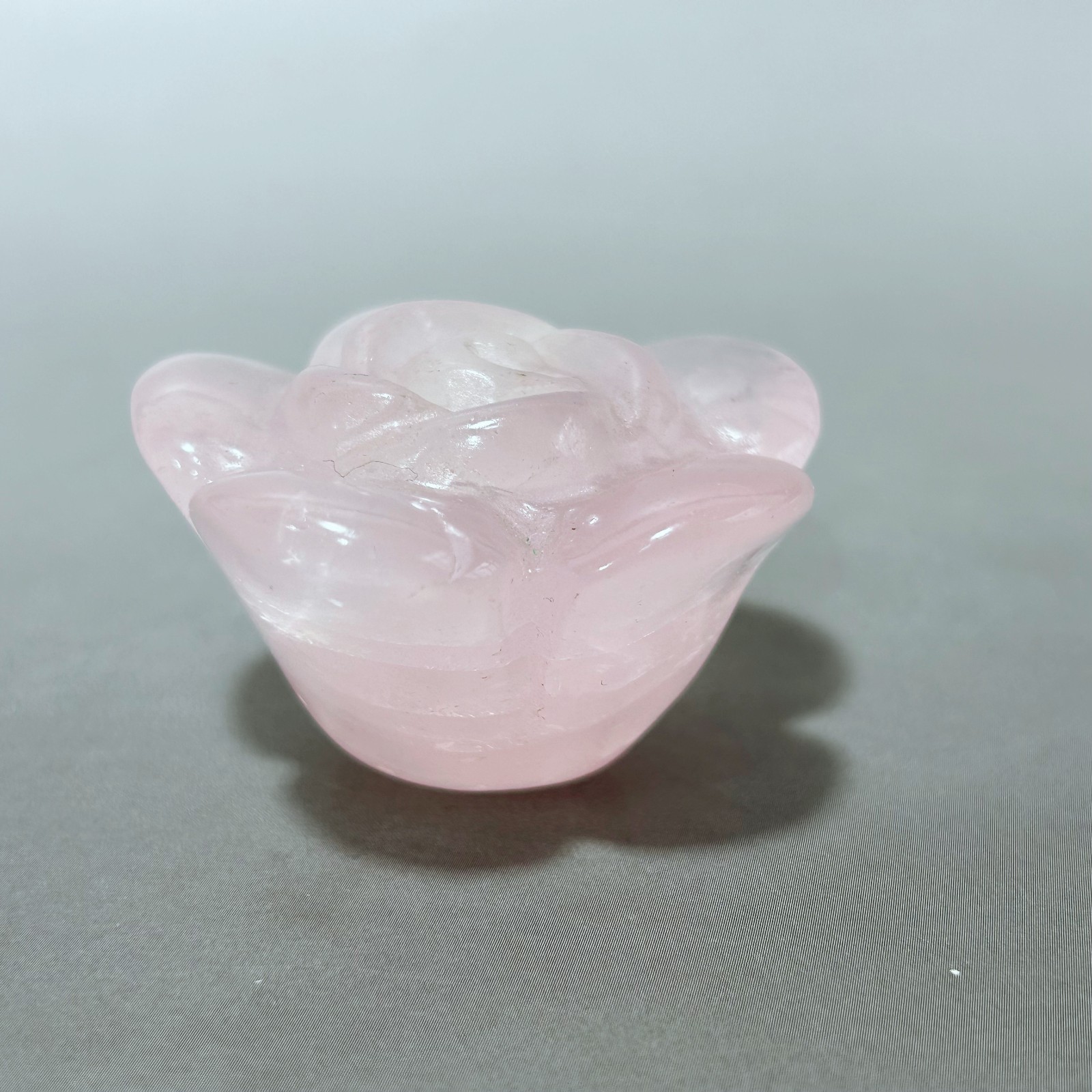 1pc Natural rose Quartz rose Flower carved Quartz Crystal skull Reiki healing