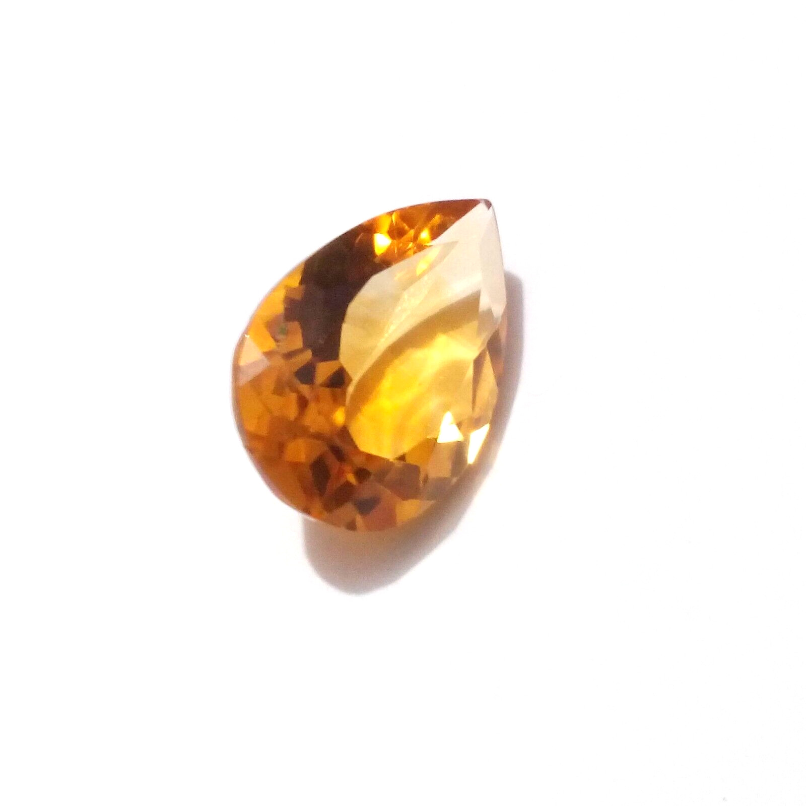 2.45 Crt 100% Natural AA+ Golden Citrine Topaz Pear Shape Faceted Loose Gemstone