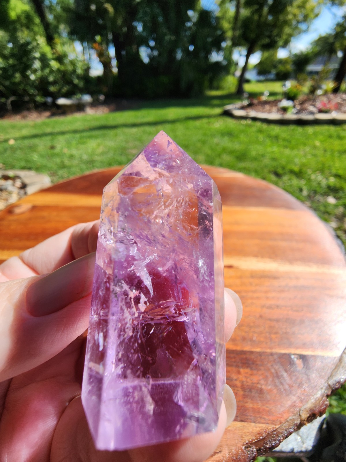 40 grams Amethyst Tower Reiki Healing Point 1-7/8″ tall