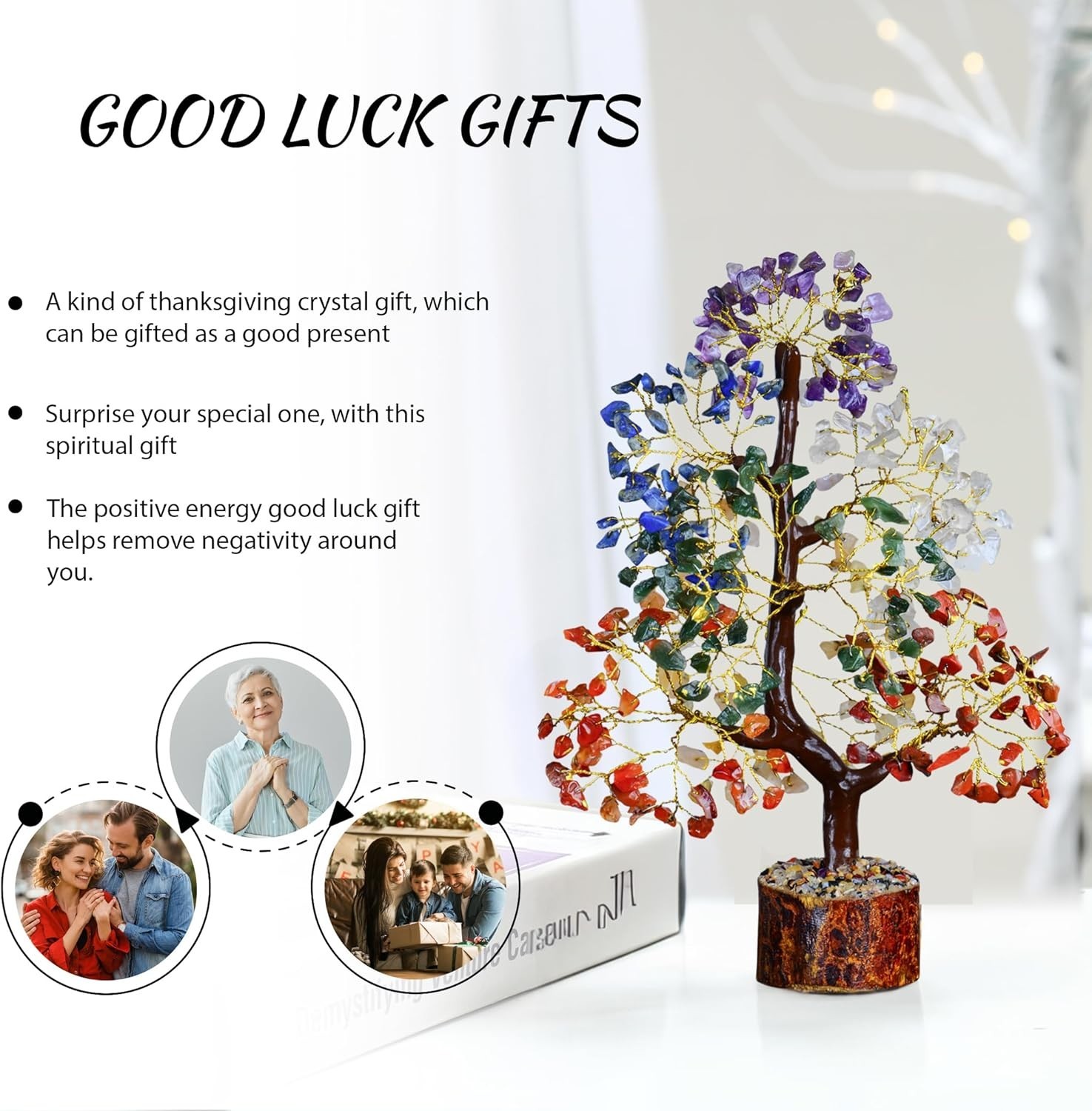 Chakra Tree Of Life Decor – Crystals, Birthday Gifts For Women – House Warming