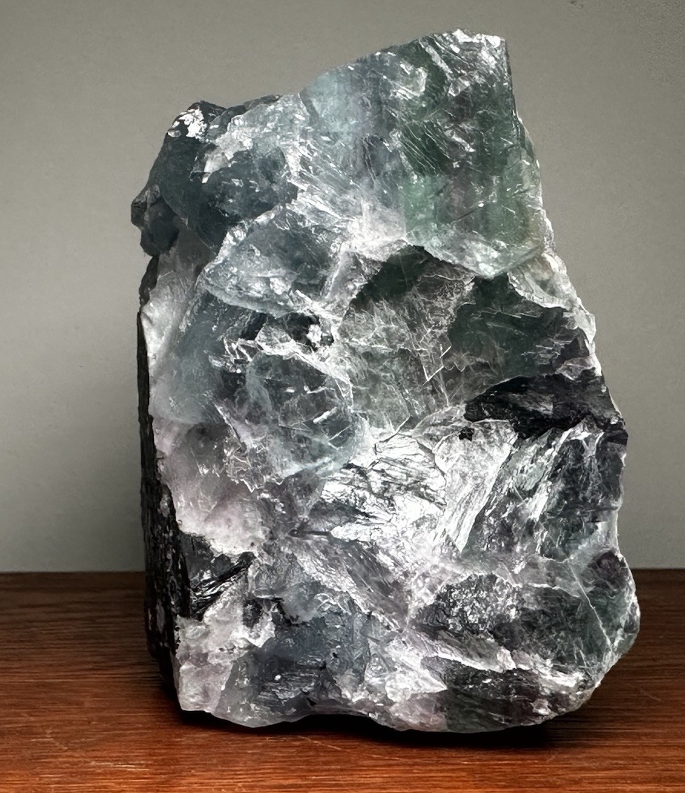 Green Fluorite Crystal 748 Grams 3x3x2.5 Approx