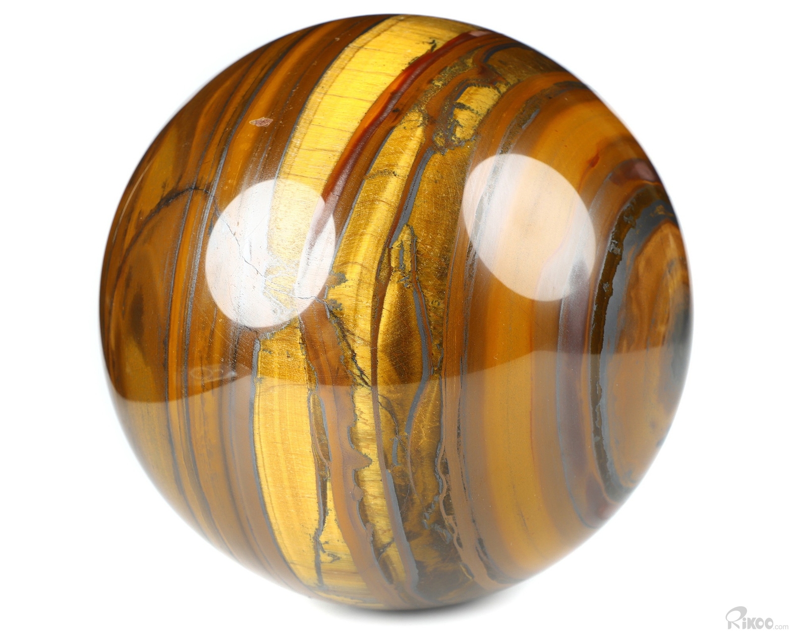 5.7″ Tiger Iron Eye Hand Carved Crystal Ball/Sphere, Crystal Healing