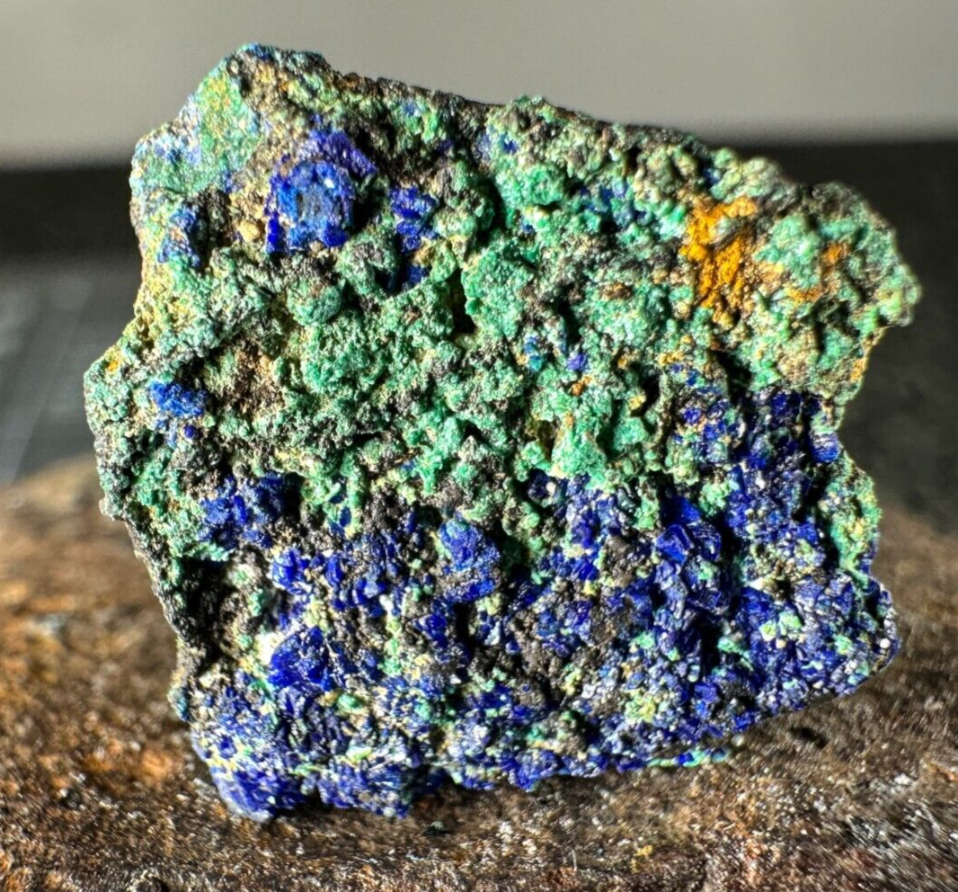 ➤8 PC LOT – Malachite-Azurite-Barite-Hematite-No ID Rutile?- GRAPHIC MINE NM➤882