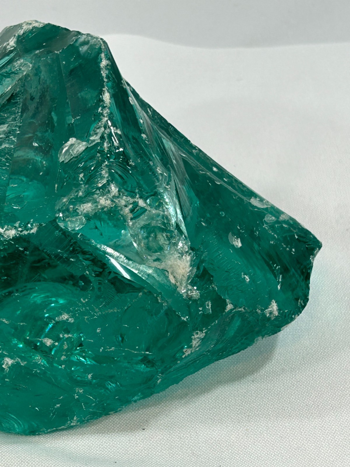 Large Aqua Blue Slag Glass Chunk Gullet Stone Decor Display Metaphysical 5lbs