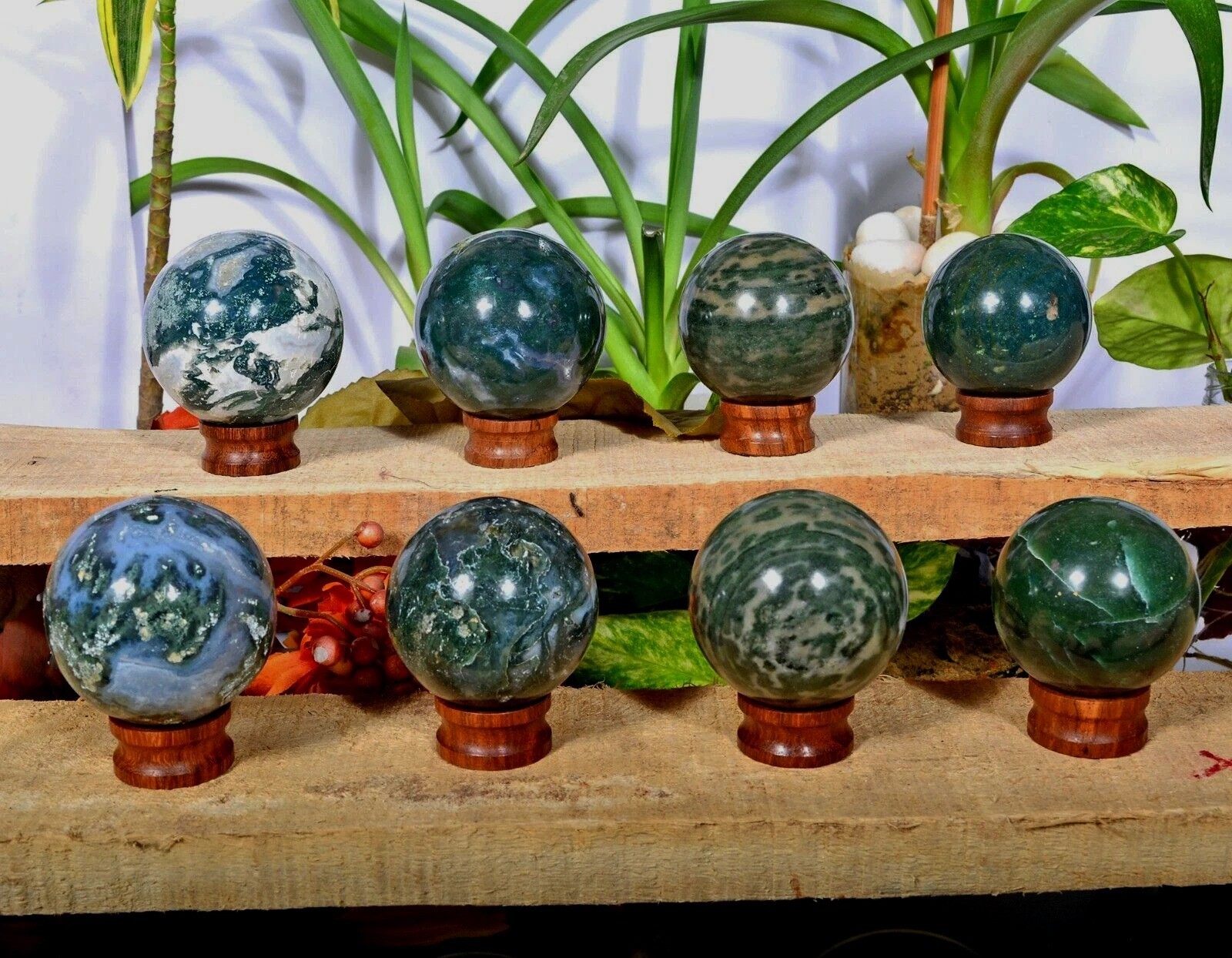2 Kilo Natural Untreated Multi Gems Mini Sphere With Stand Healing Gems Lot 12Pc