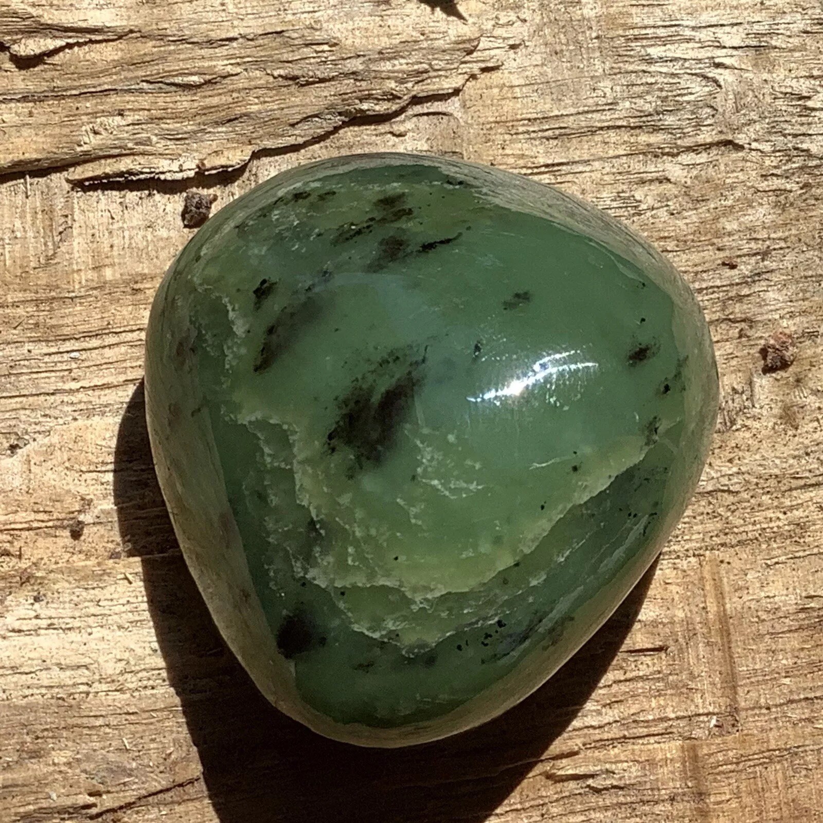 Siberian Jade Pebble Green Nephrite Jade Stone Polish Sayan Mountain Siberia #8