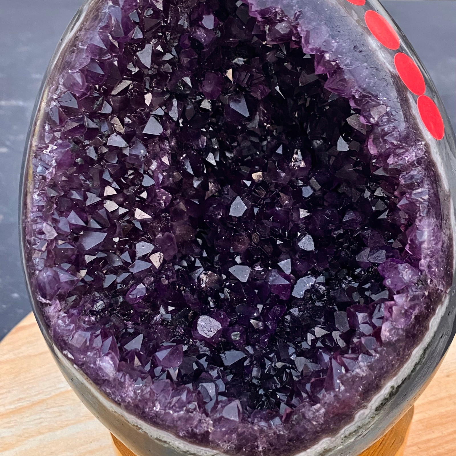 6.83LB Large Natural amethyst Dinosaur egg Quartz Crystal specimen healing