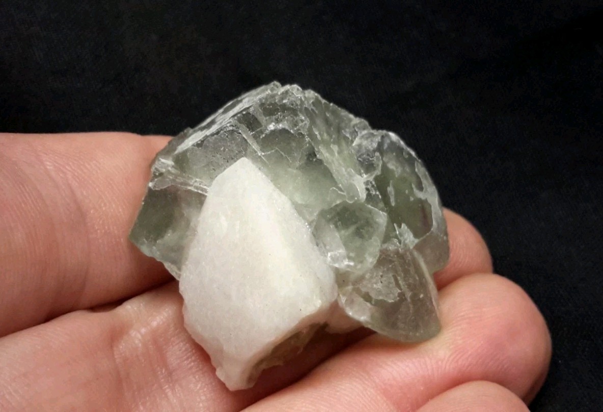 36mm FLUORITE with QUARTZ from the Hunan Province, China FLUORESCENT