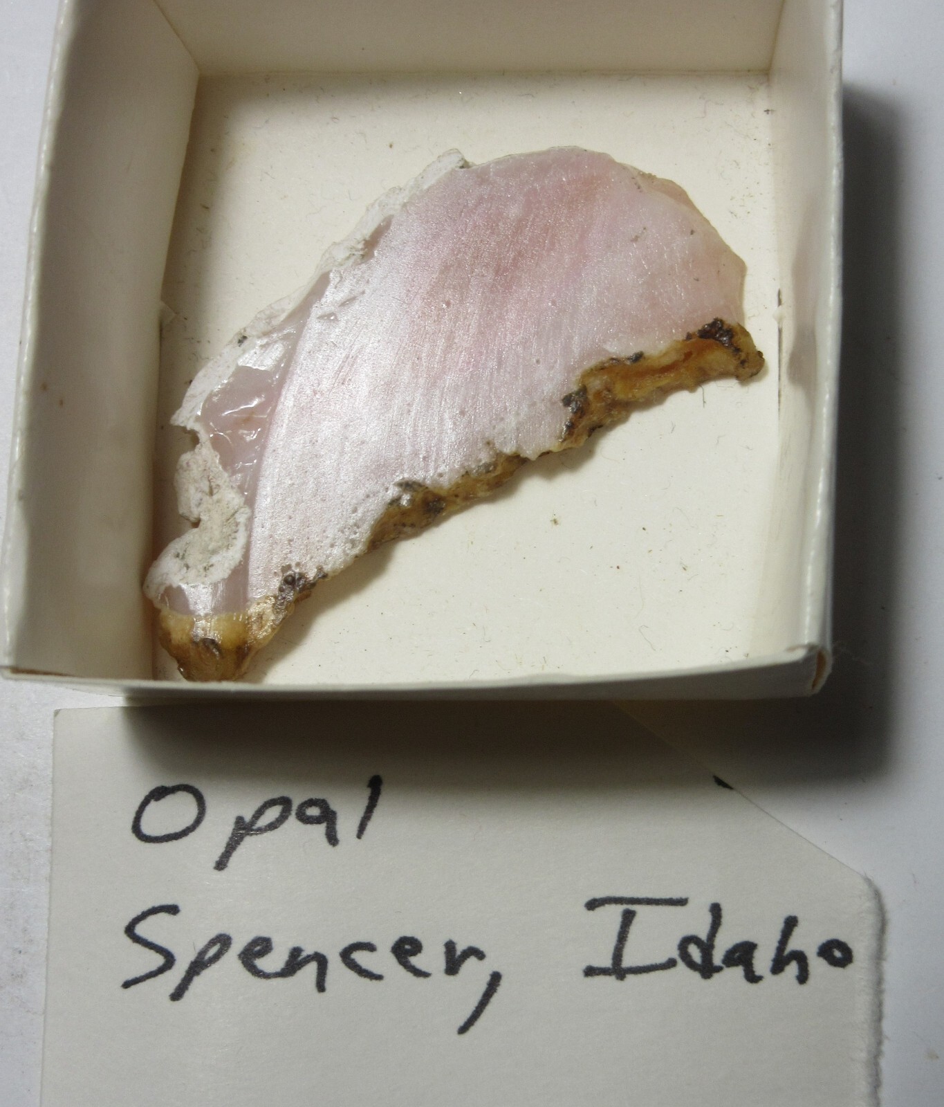 Pink Opal Mineral 2 1/8″ Slice Spencer Idaho Collectible POMSTC-3s