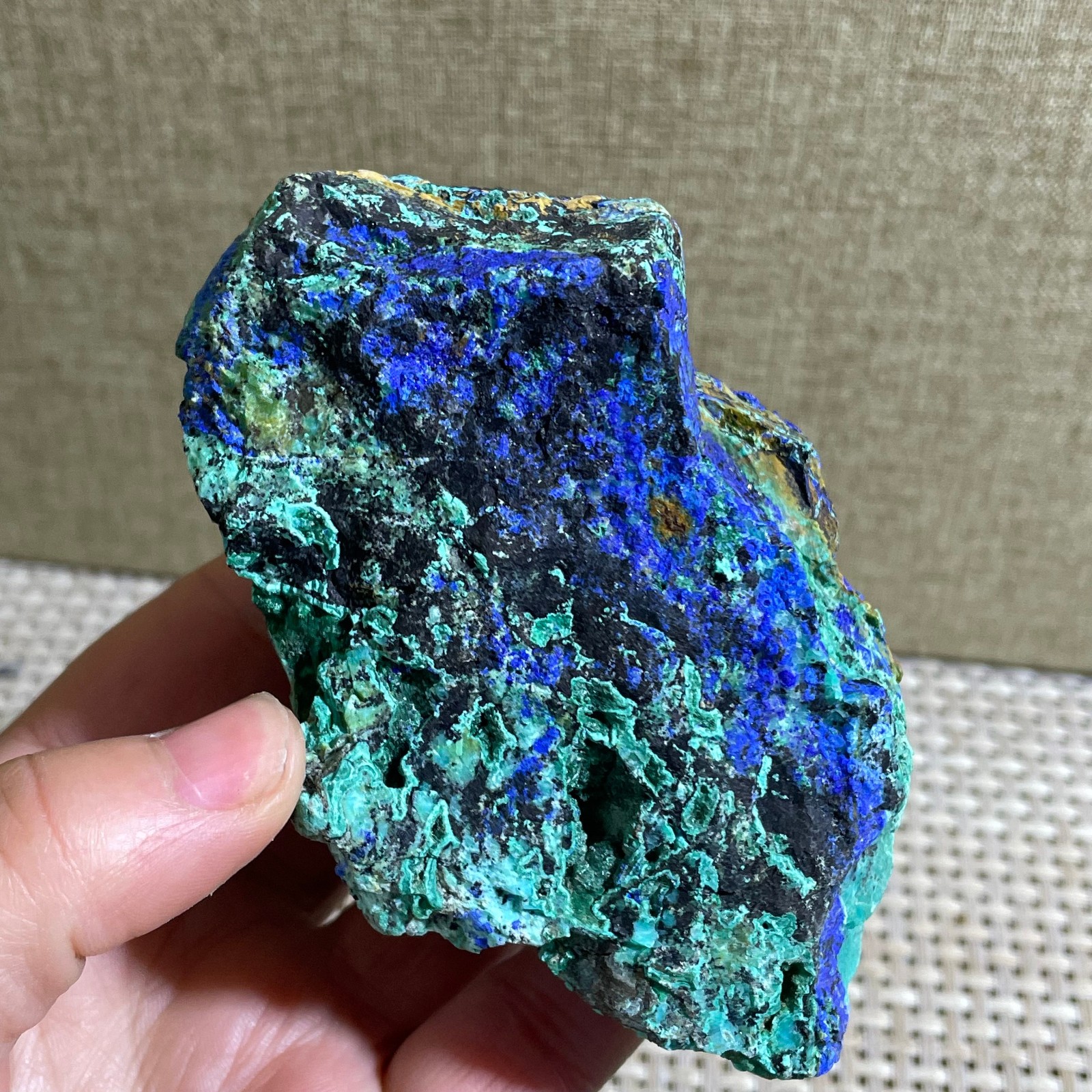 Restoration of Blue Copper Ore Quartz Crystal Mineral Samples 231g