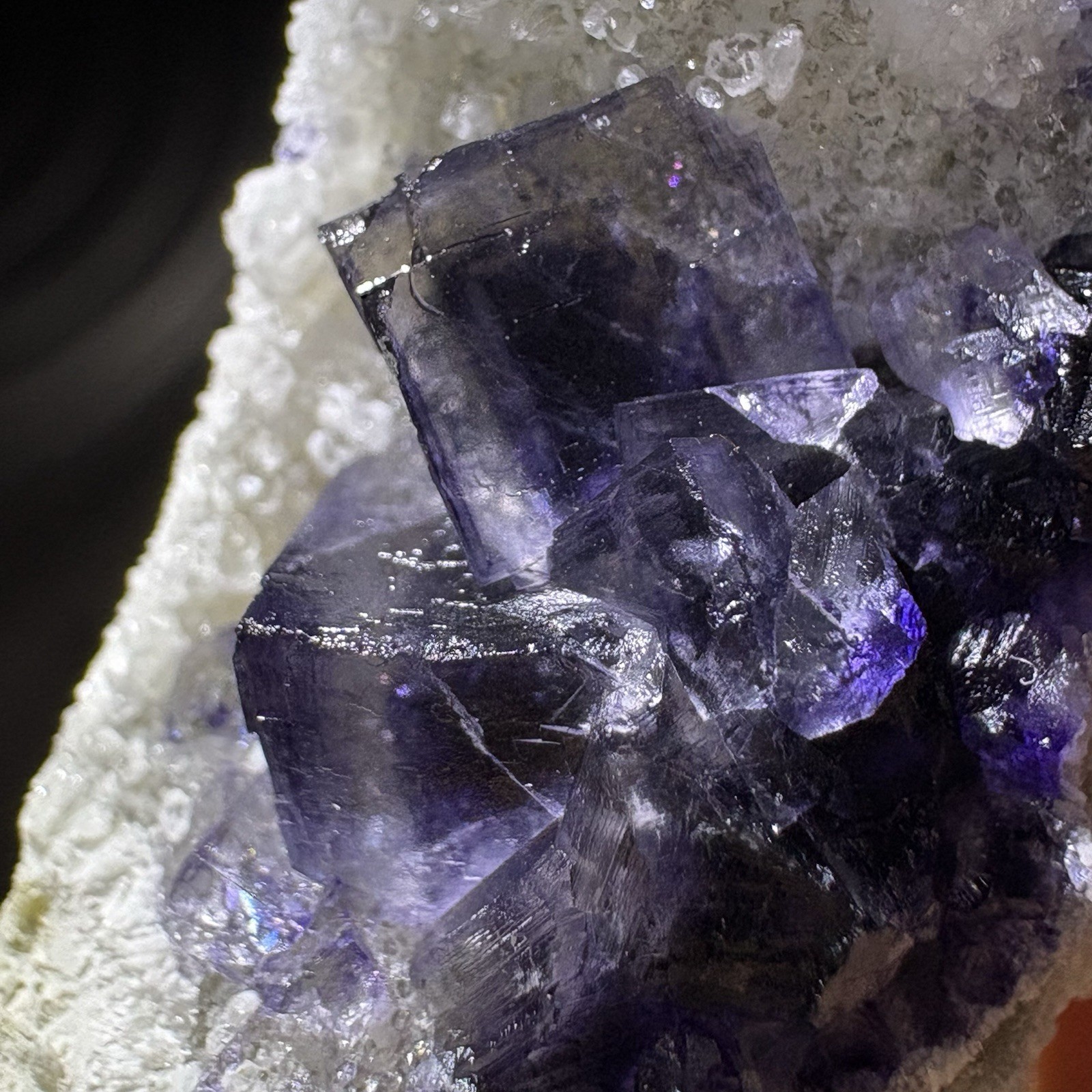 Natural Phantom Fluorite Recursive Growth Geometric Raw Mineral Specimen Crystal