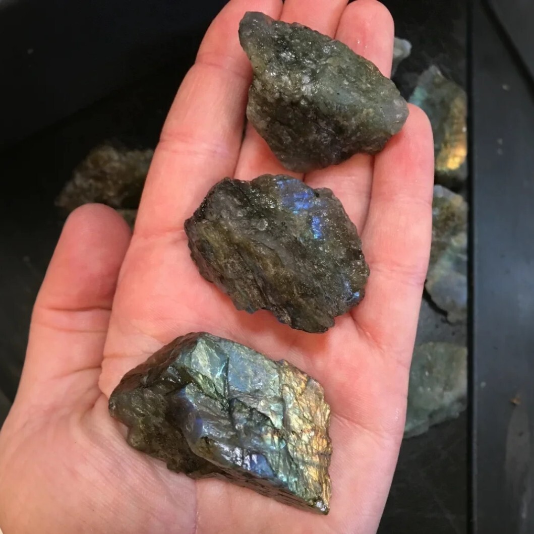 Flash Raw Labradorite Large Rough Mineral Rock Specimen Healing Crystal Gift 1PC