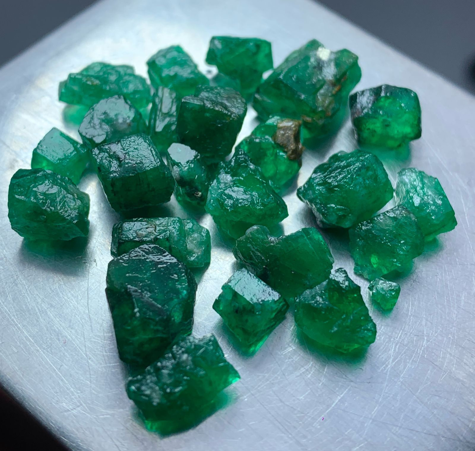 50.80 Cts Top Quality Swat Pakistan Facet Grade Emerald 11 Pieces