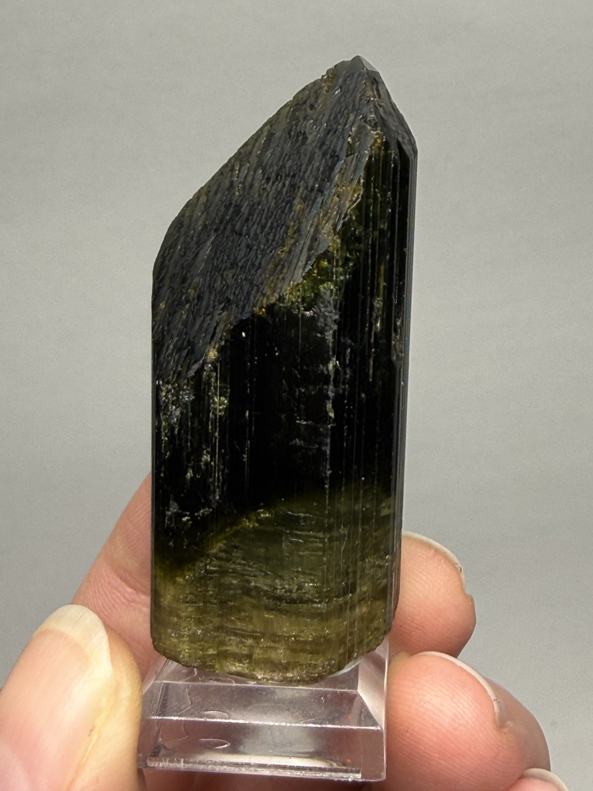 Naturally Faceted Green Tourmaline Gemstone Mineral Specimen | Pakistan