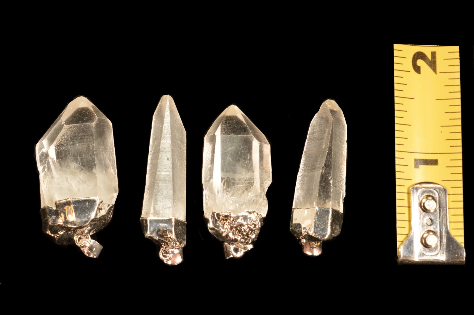 QUARTZ CRYSTAL Necklace Pendant 1 1/4″ For Jewelry Rock Mineral Chakra Healing