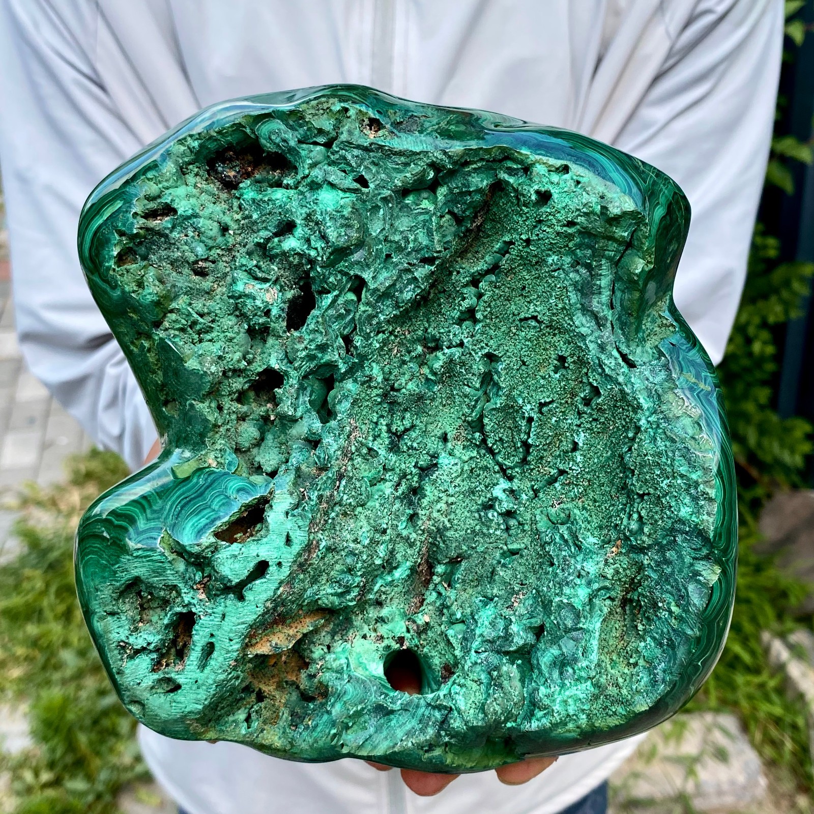 8.13LB TOP Natural Malachite crystal quartz Mineral specimen Reiki gem