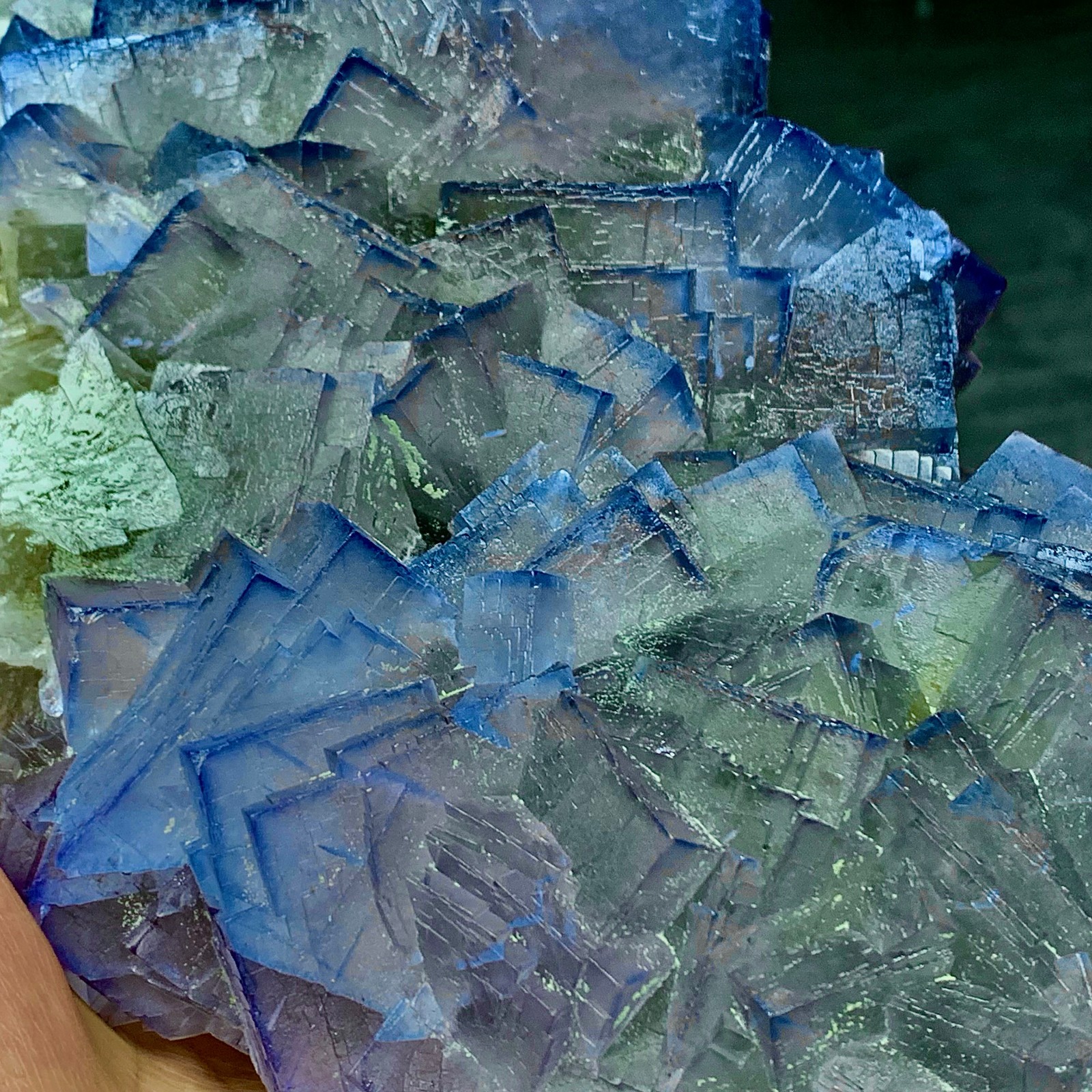 9.57LB Natural purple QR code fluorite cubic crystal mineral specimen
