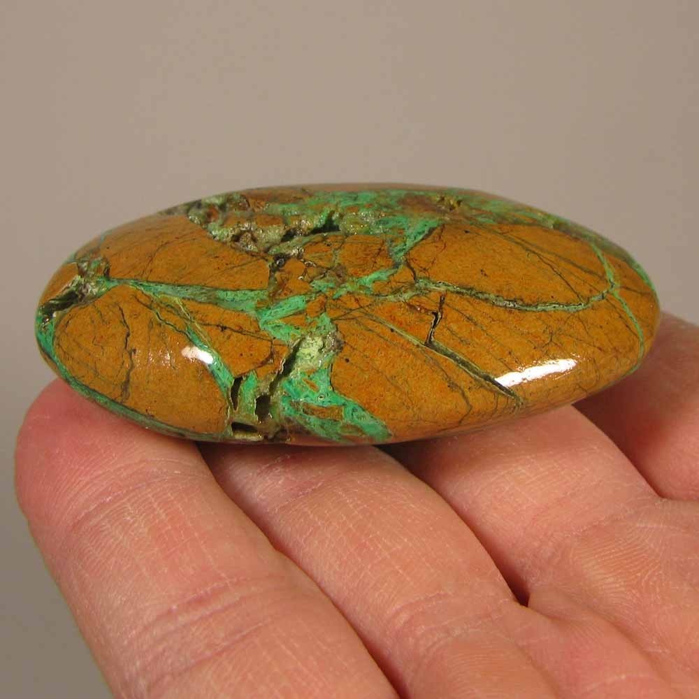 2.4″ Rare SMITHSONITE Gemstone Polished Palm Stone – Indonesia