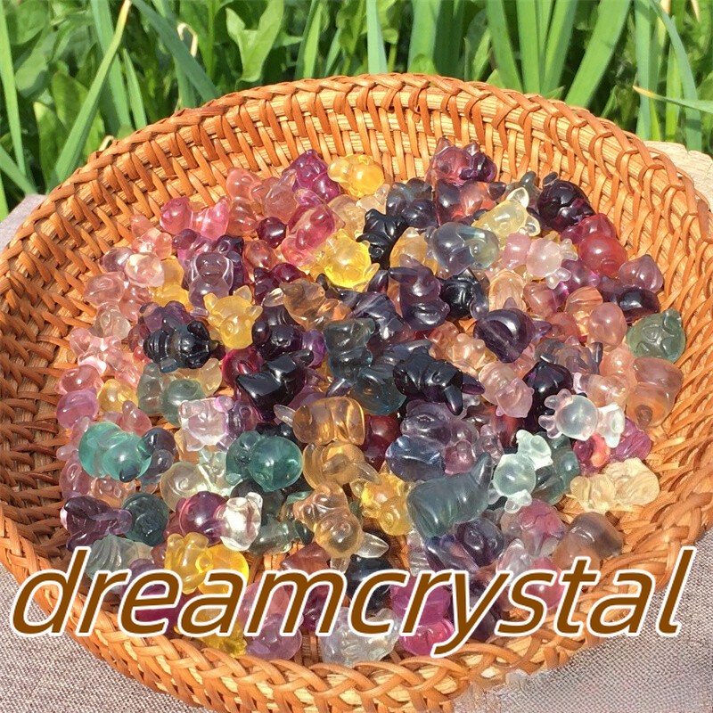 50pcs Wholesale Natural Quartz Crystal Carved Mini Fluorite Skull Reiki Healing