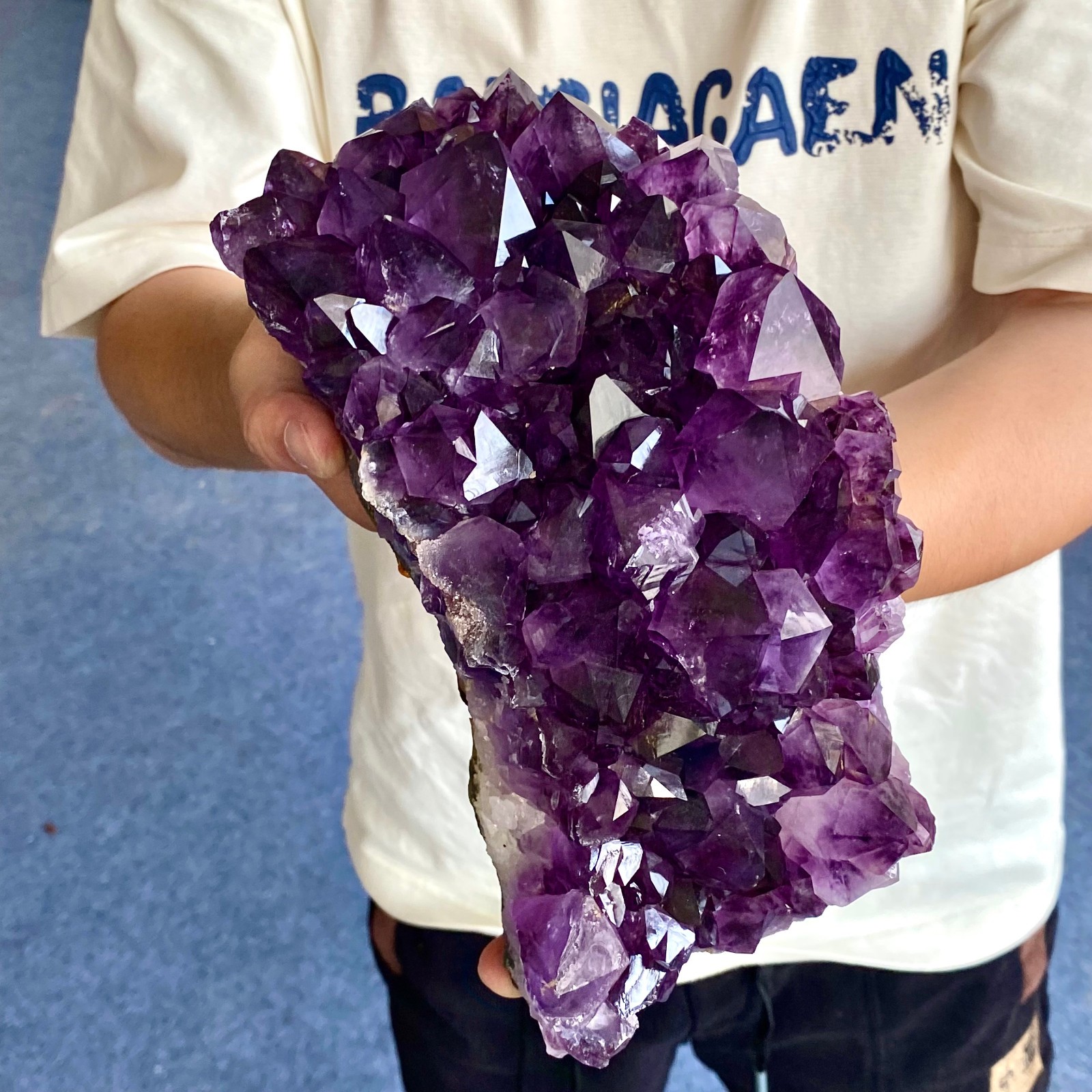 6.38LB Large Natural Amethyst geode quartz cluster crystal specimen Healing.
