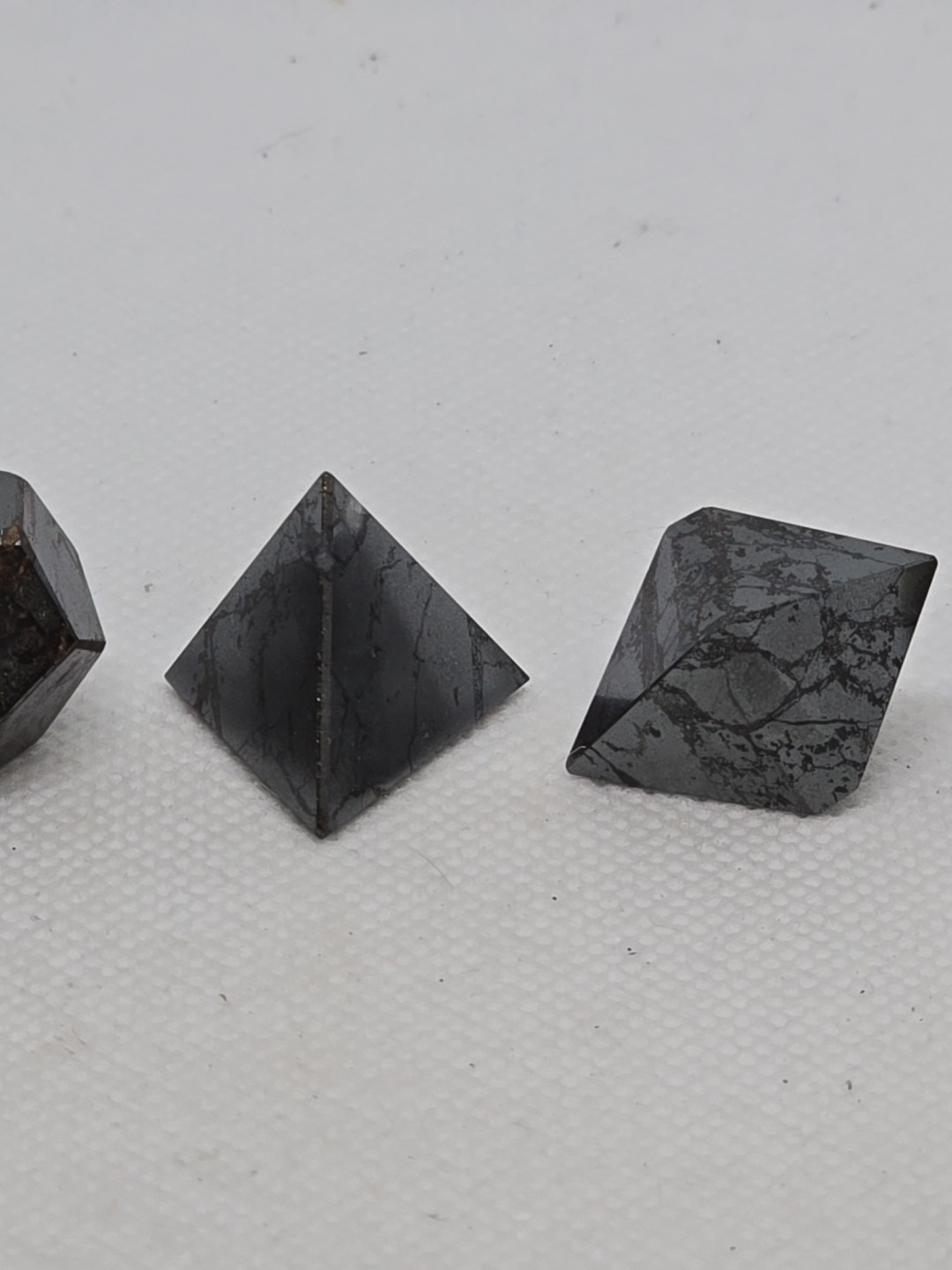 5 Piece Carved Hematite Sacred Geometry Set