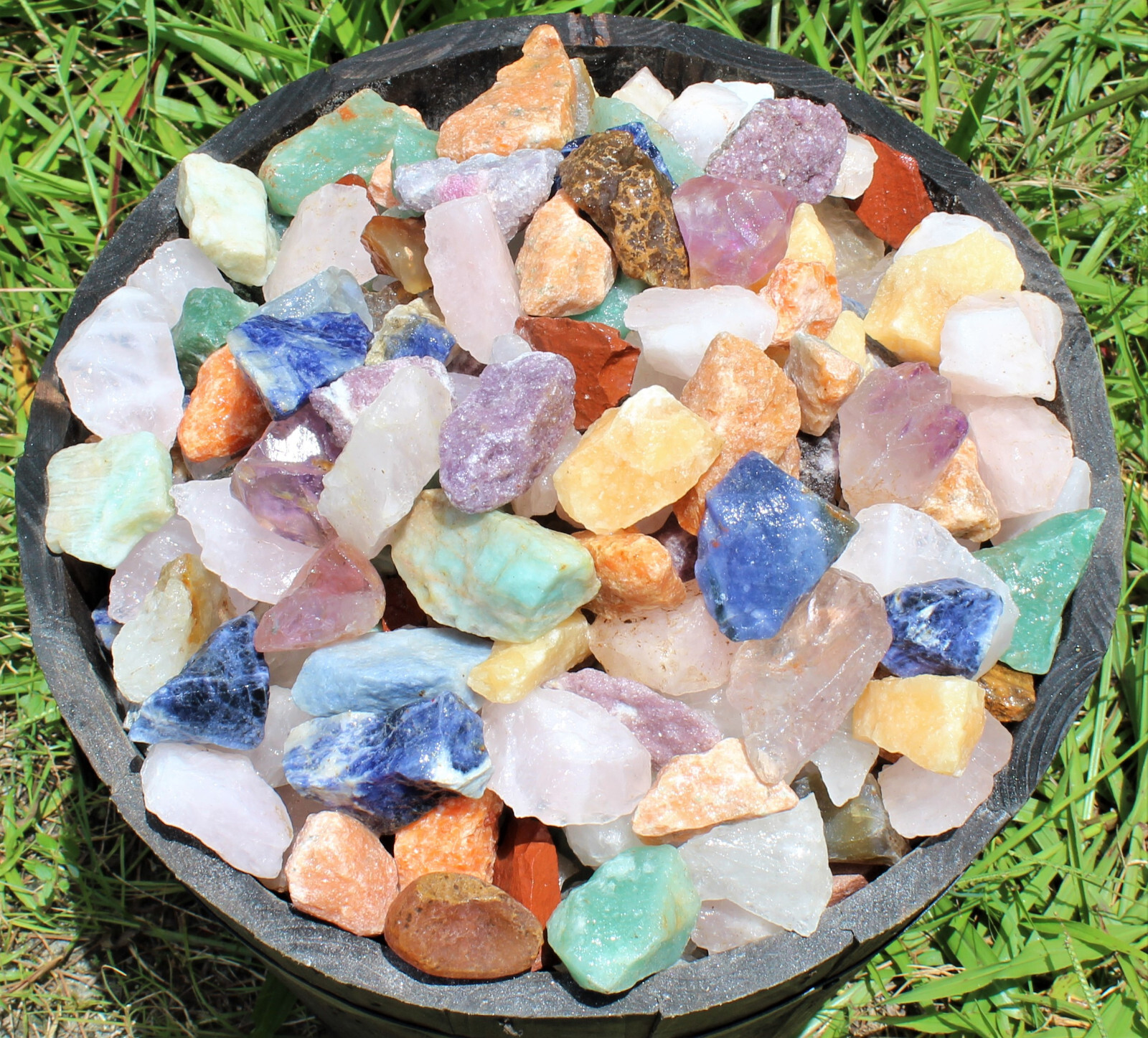 Rough Brazil Mix Crystals: Wholesale Bulk Lots – Choose oz or lbs (Raw Stones)