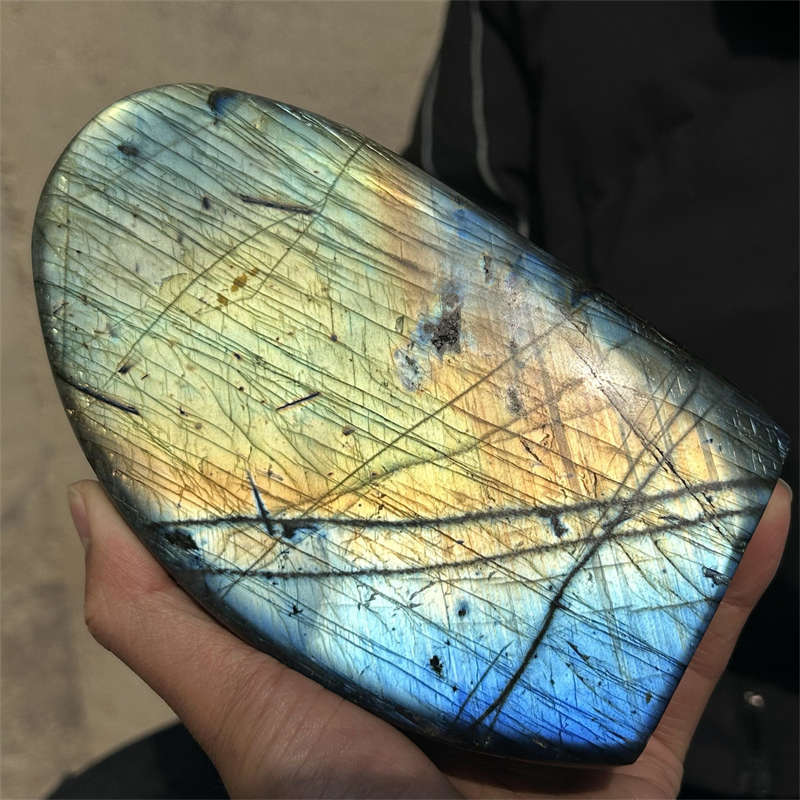 1.8kg Natural Labradorite Quartz Crystal Spectrolite Mineral Reiki healing