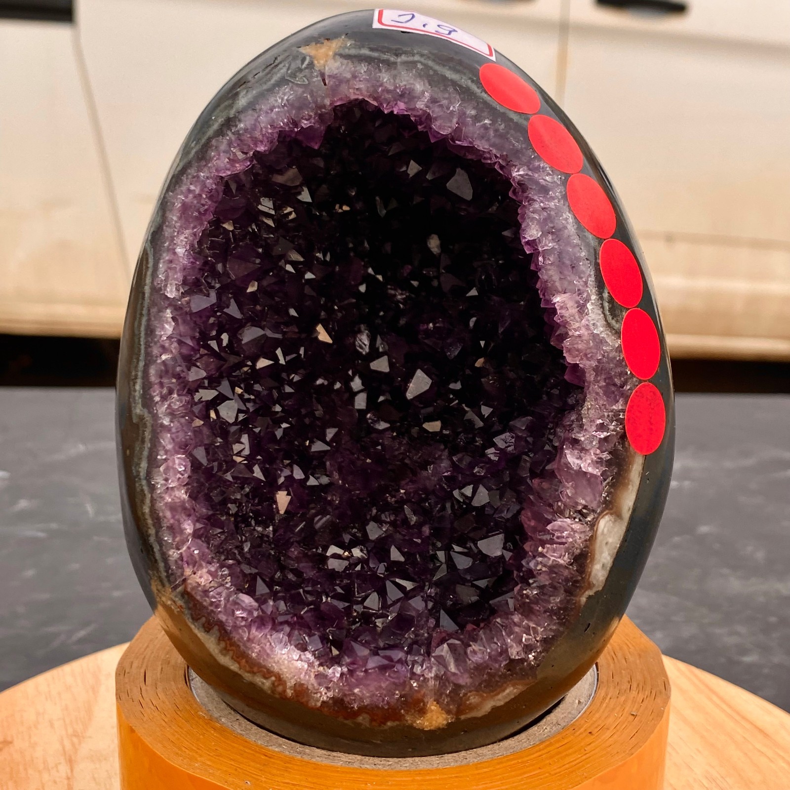 4.2LB Natural amethyst Dinosaur egg Quartz Crystal specimen healing