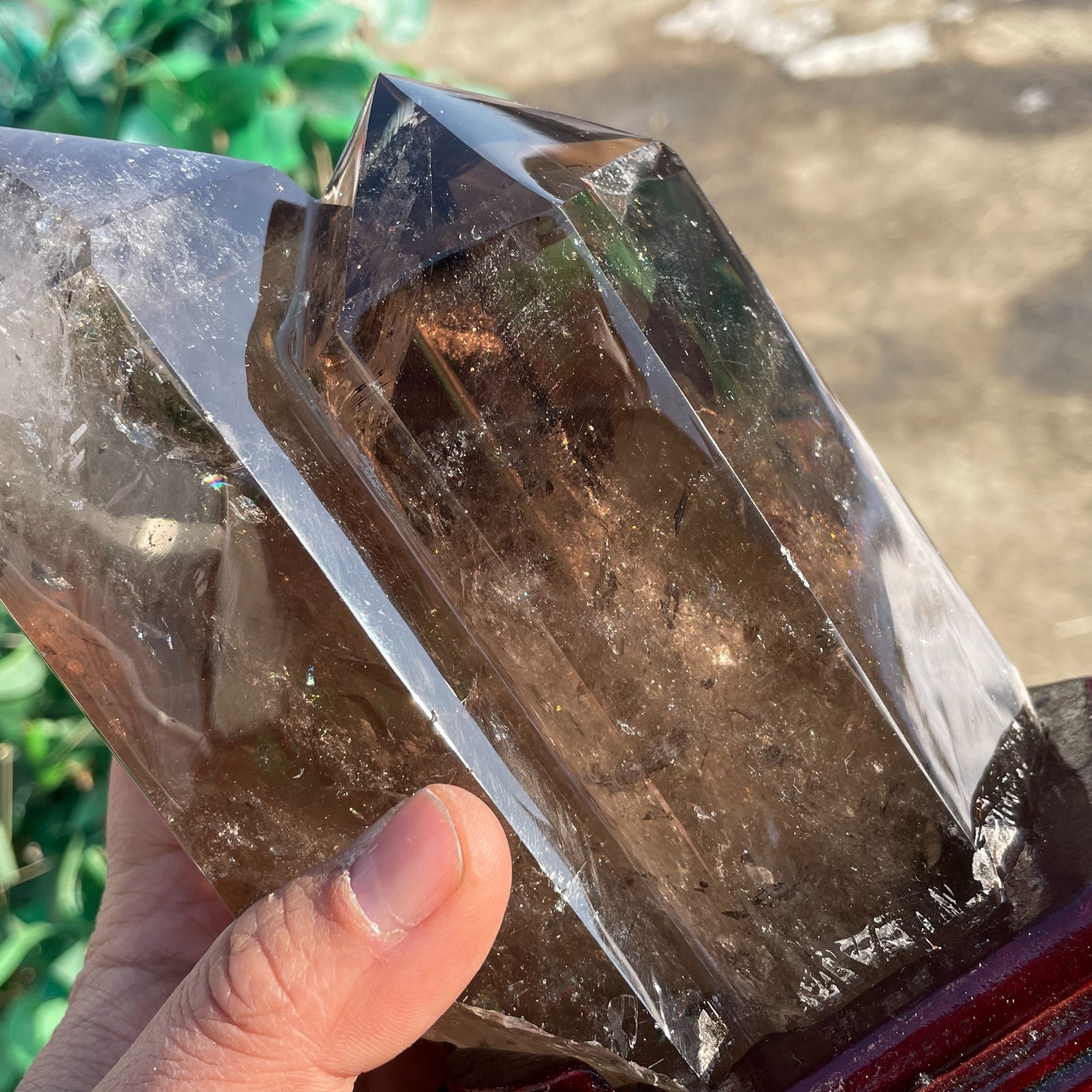 All 4.5LB Natural Smoky Quartz Obelisk Crystal Double Point Healing C2630