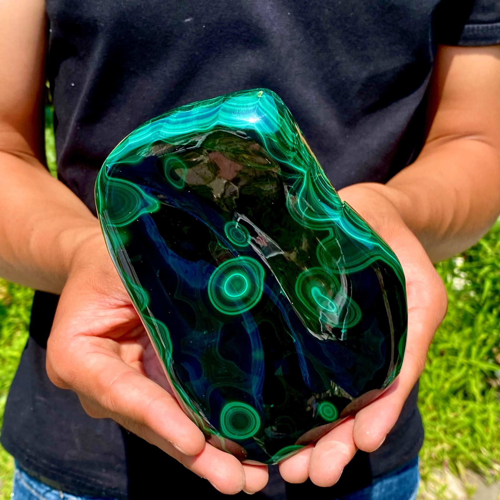4.96LB Natural polished peacock mineral free-form specimen spiritual stone