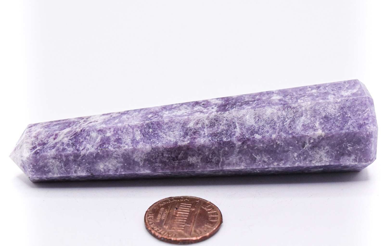 3.7″ Purple Lilac Lepidolite Obelisk Polished Natural Gemstone Mineral – Brazil