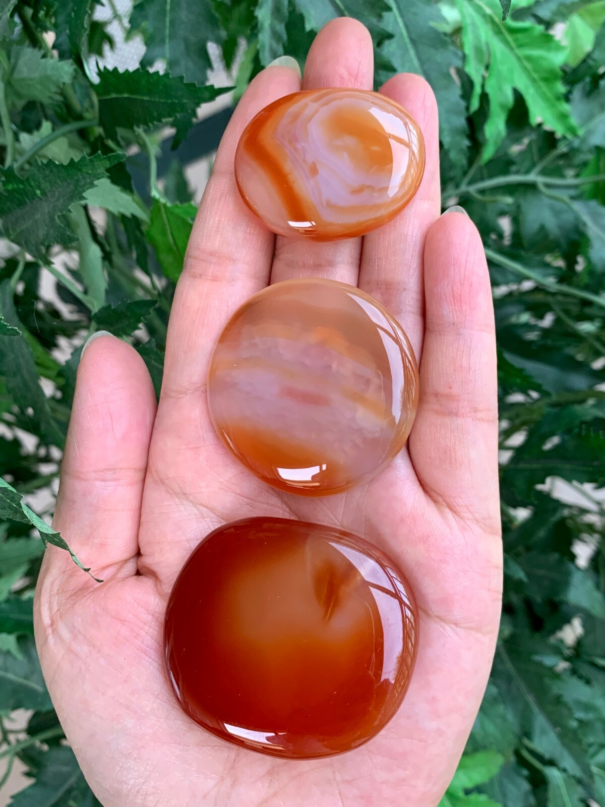 Carnelian Smooth Stone, 1.5″-2″ Polished Carnelian Palm Stone,Wholesale Bulk Lot