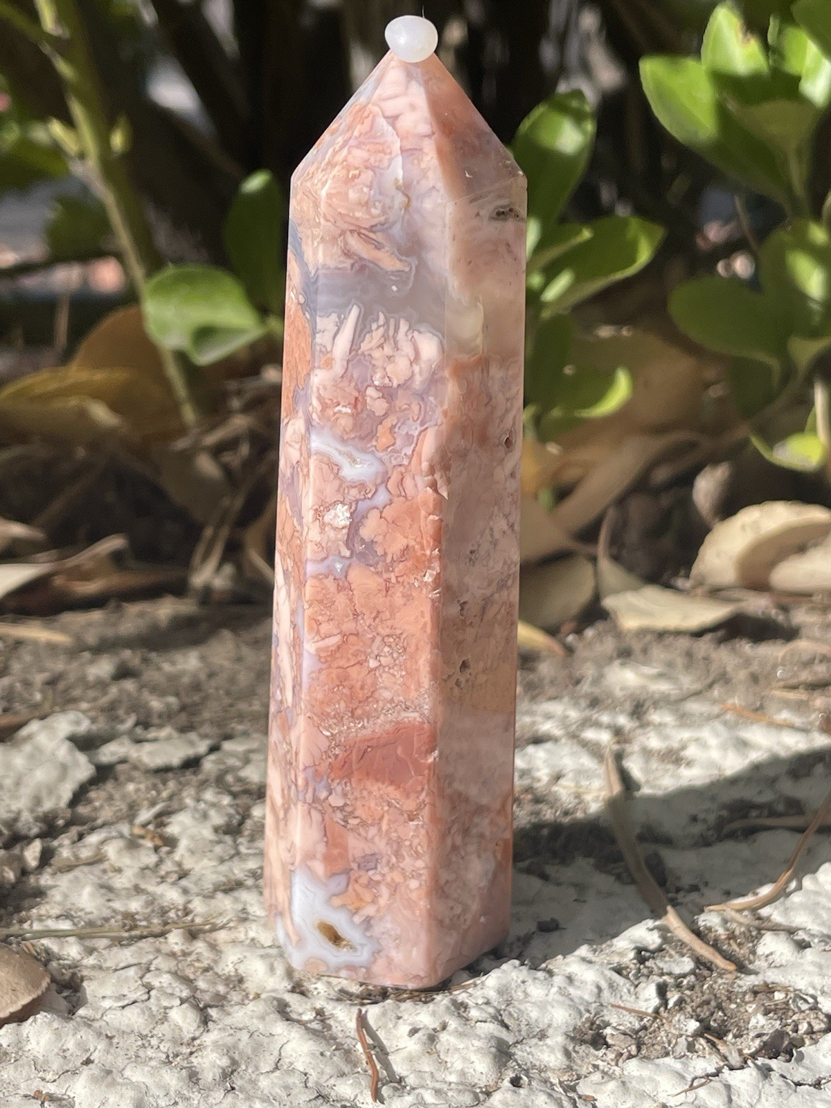 Cotton Candy Agate Crystal/Gemstone Mini Point/Tower 103G 4″ x 1 1/4″