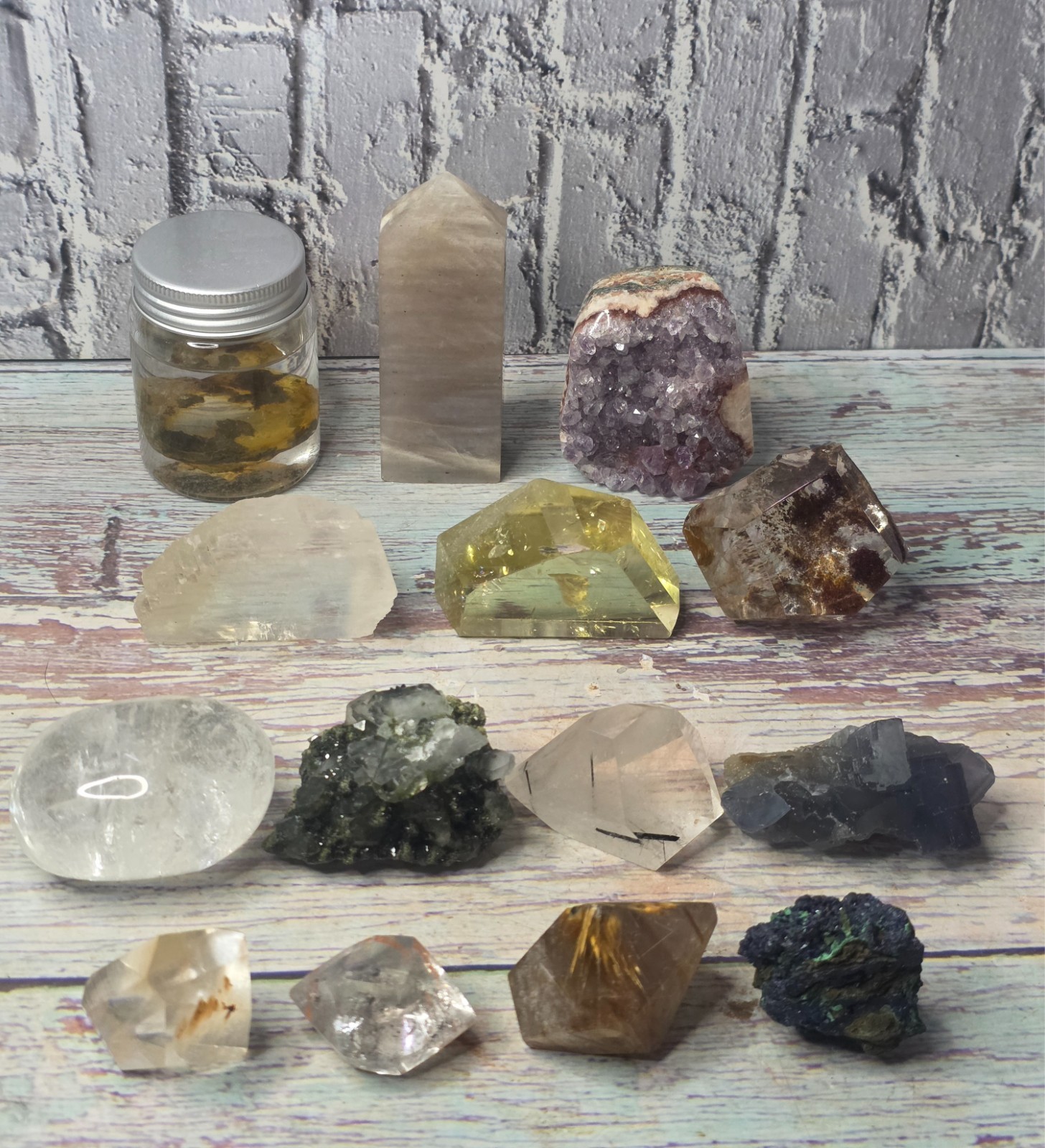 14-Piece Premium Crystal & Mineral Collection Top Quality AAA+++