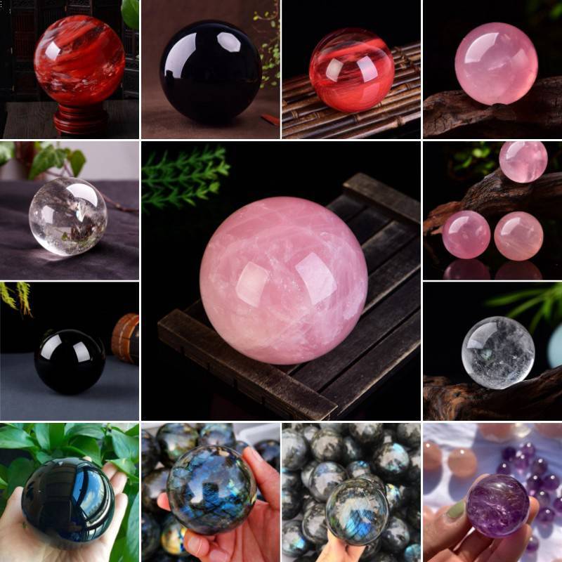 Natural Quartz Crystal Healing Gem Sphere Ball Energy Stone Reiki Decor W/ Stand