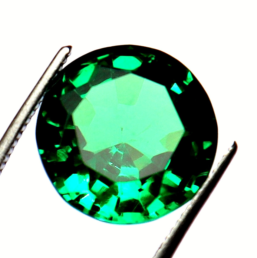 10.50 Ct Natural Tsavorite Green Garnet Round Cut CERTIFIED Loose Gemstone