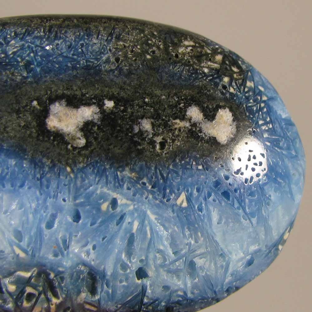 2″ Blue Ice GLACIERITE Polished Palm Stone – Indonesia